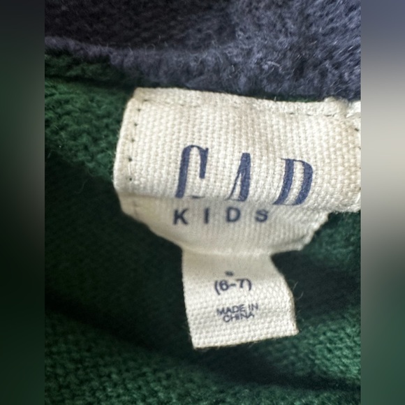 Gap kids size 6-7 hooded cotton/wool blend sweater - Picture 3 of 3